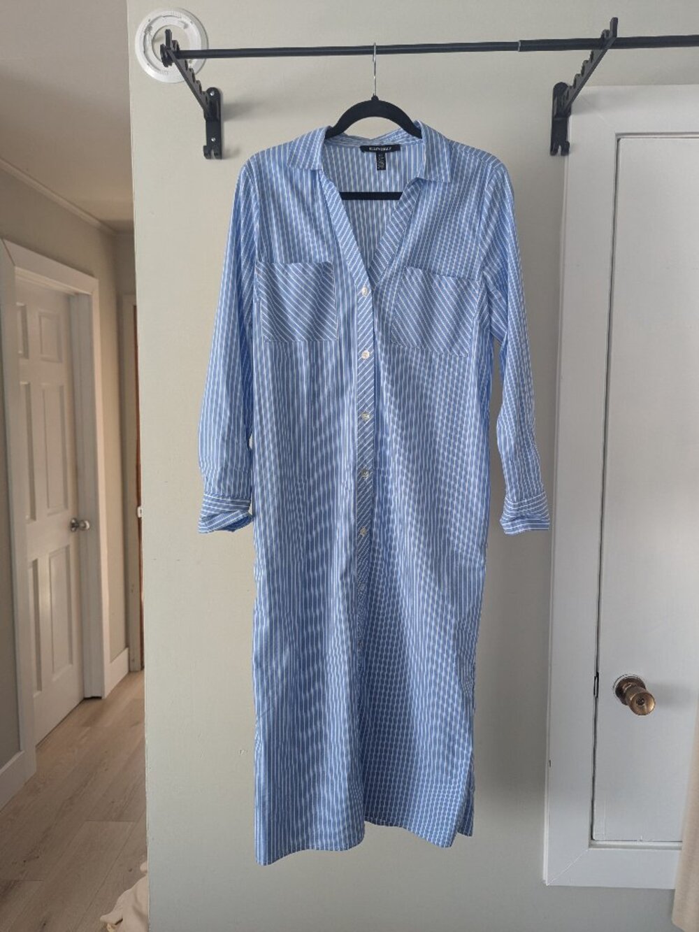 Ellen Tracy Striped Shirt Dress Medium